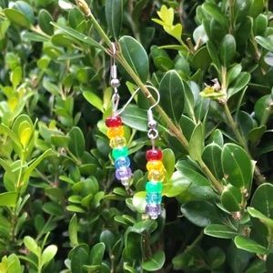 Rainbow Bead Earrings 🌈
